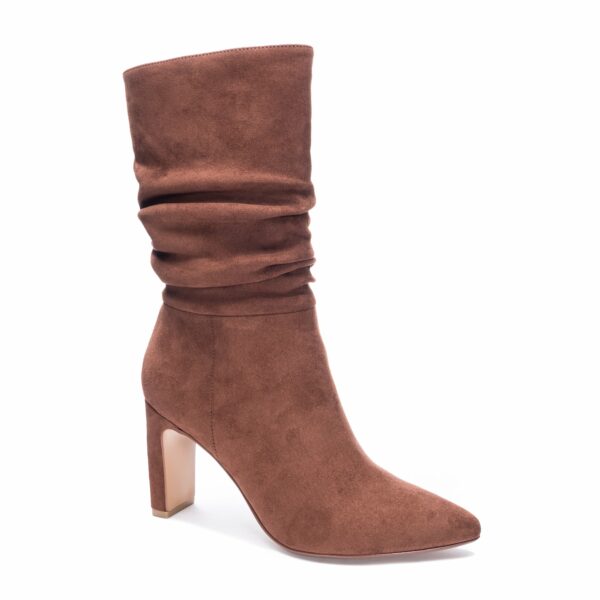 Ezra Suedette Bootie for Women in Brown | by Chinese Laundry