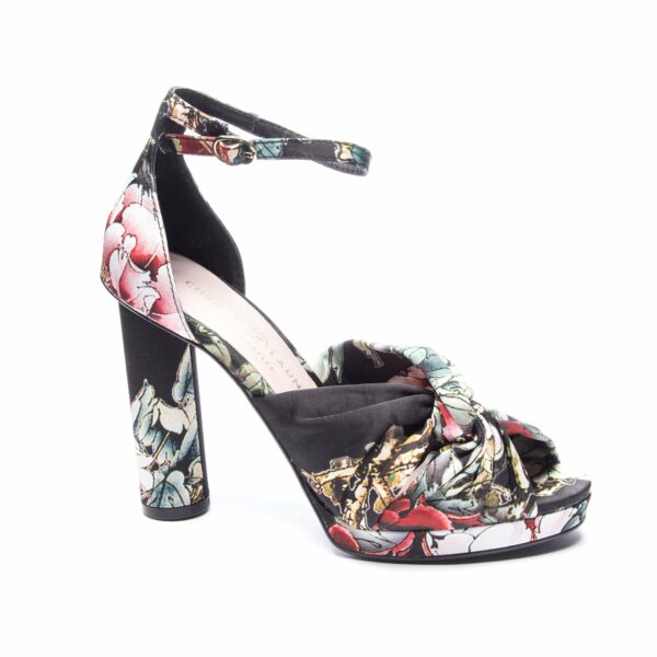 Flory Ankle Strap Sandal for Women in Black/Multi | by Chinese Laundry