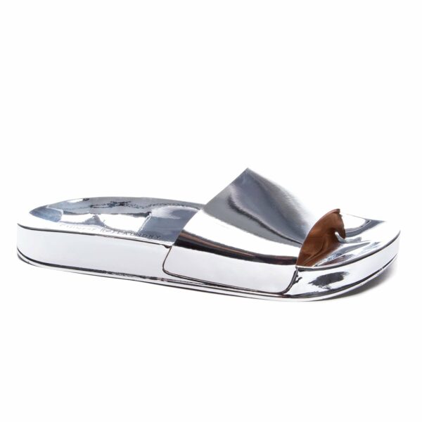 Moonchild Casual Slide for Women in Silver | by Chinese Laundry