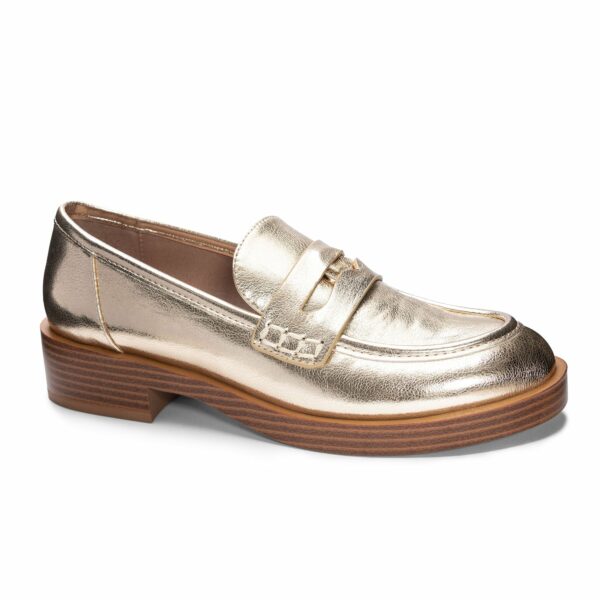 Porter Metallic Loafer for Women in Gold | by Chinese Laundry