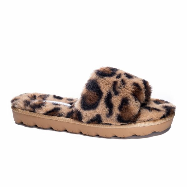 Rally Leopard Faux Fur Slide for Women in Natural | by Chinese Laundry