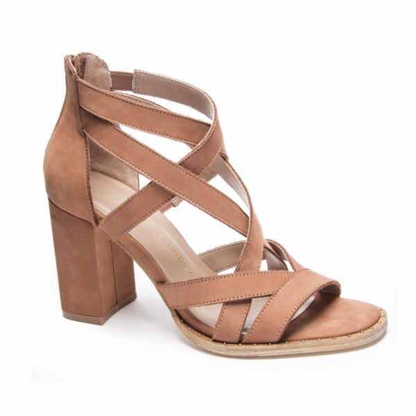 Shawnee Block Heel Sandal for Women in Mocha | by Chinese Laundry