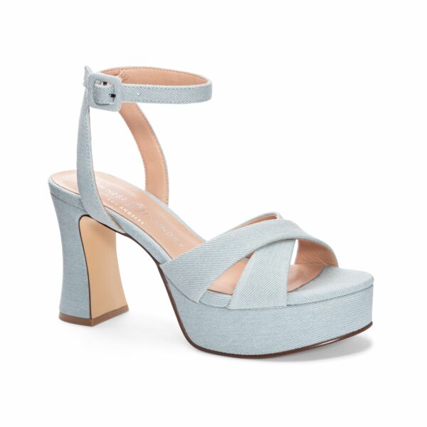 Theena Platform Sandal for Women in Light Blue | by Chinese Laundry