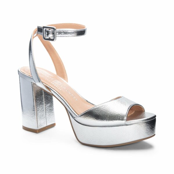 Theresa Platform Sandal for Women in Silver | by Chinese Laundry