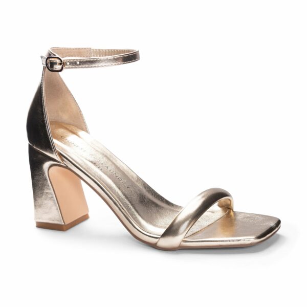 Velma Metallic Dress Sandal for Women in Light Gold | by Chinese Laundry