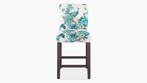 The Inside | Classic Dining Counter Stool | Turquoise Peacock Park | Espresso