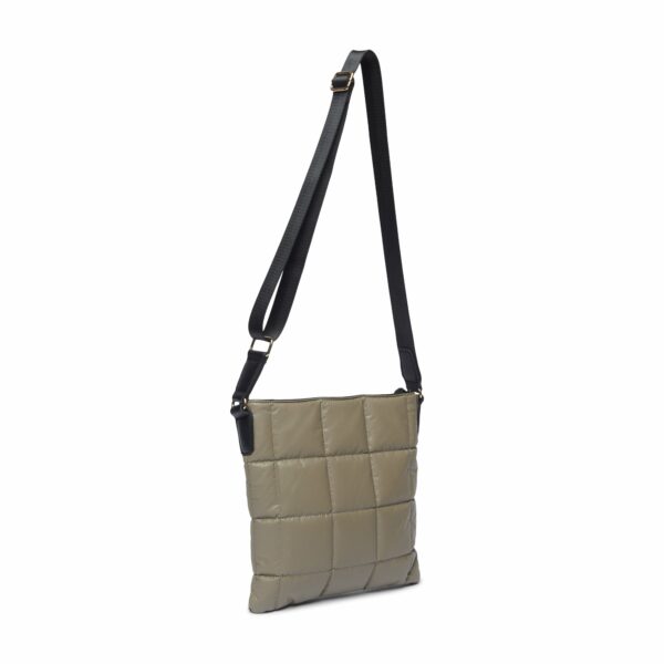 Brigitte Quilted Puffer Bag for Women in Khaki | by Chinese Laundry