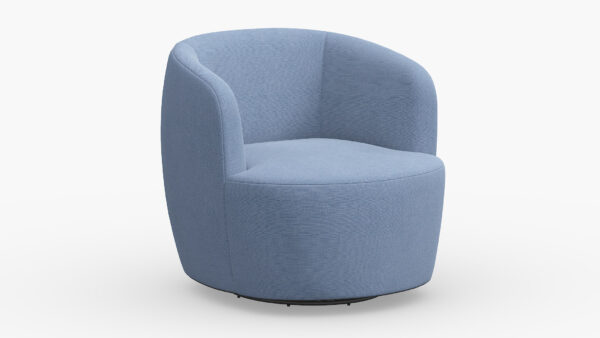 The Inside | Tub Swivel Chair | Denim Linen