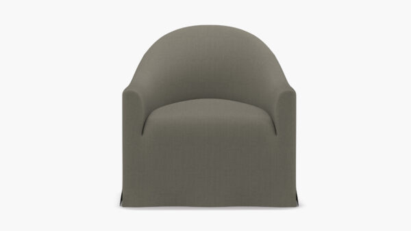 The Inside | Slipcover Swivel Chair | Putty Everyday Linen