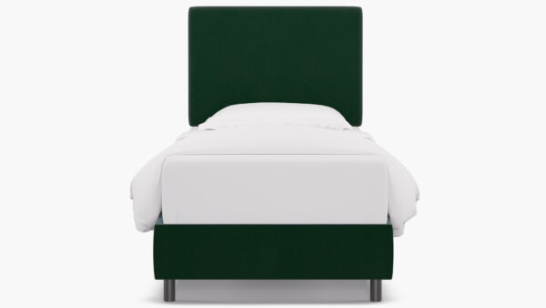 The Inside | Square Back Bed | Emerald Velvet