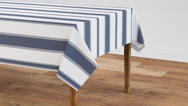 The Inside | Tablecloth 56" x 90" | Navy Clarence Stripe