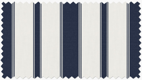 The Inside | Fabric By The Yard | Quilting Cotton | Navy Clarence Stripe