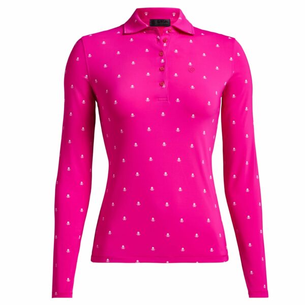 G/FORE Killer T's Long Sleeve Polo - Day Glo Pink