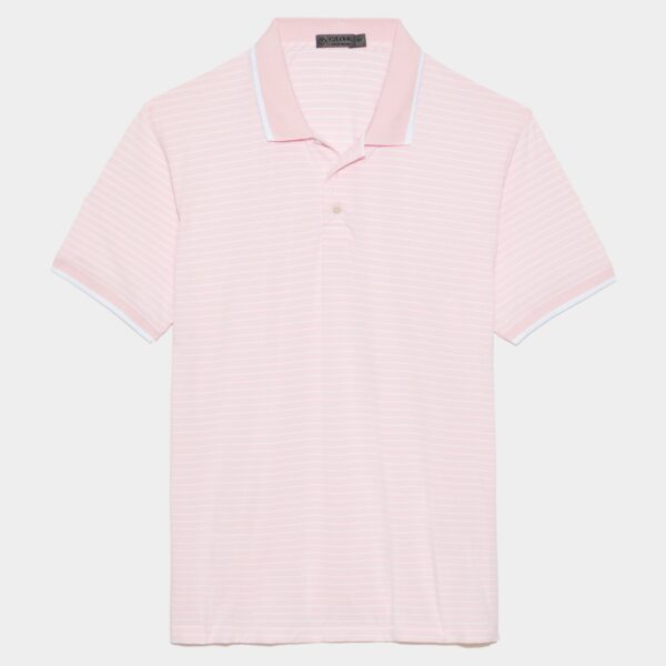 G/FORE Perforated Stripe Polo - Blush