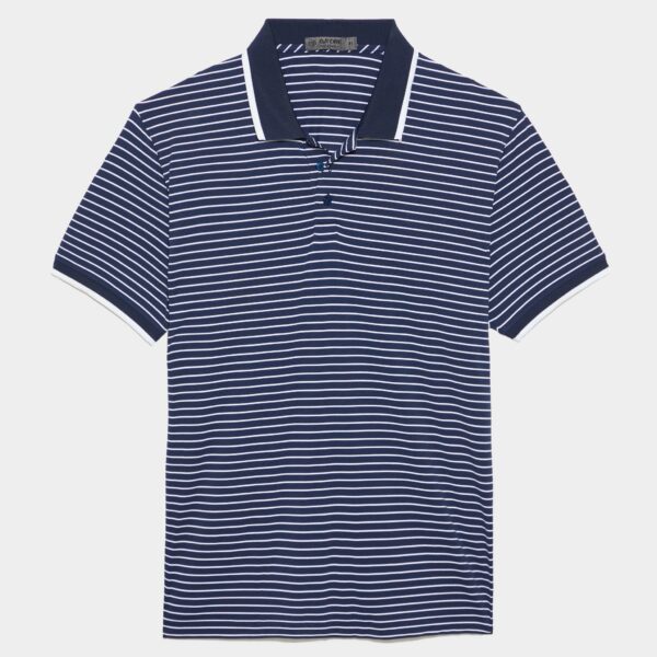 G/FORE Perforated Stripe Polo - Twilight