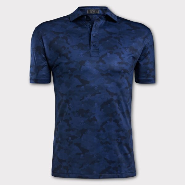 G/FORE Icon Camo Printed Polo - Blueprint