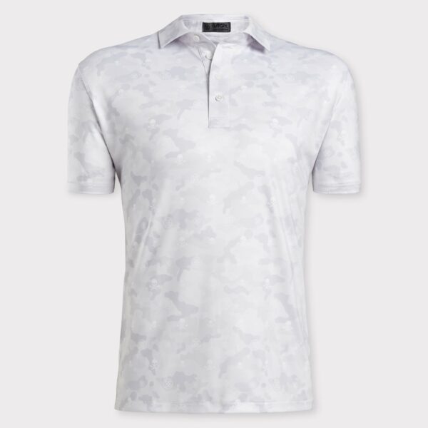 G/FORE Icon Camo Printed Polo - Snow