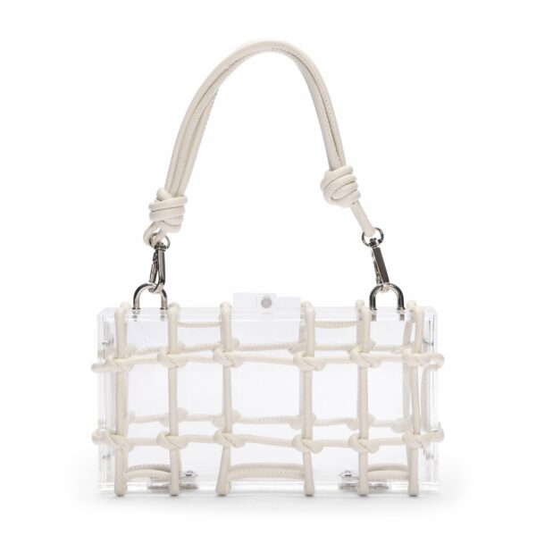 Freja Box Clutch Hobo Bag for Women in White | by 42 Gold