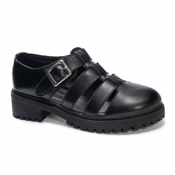 Lyon Gladiator Loafer for Women in Black | by Dirty Laundry