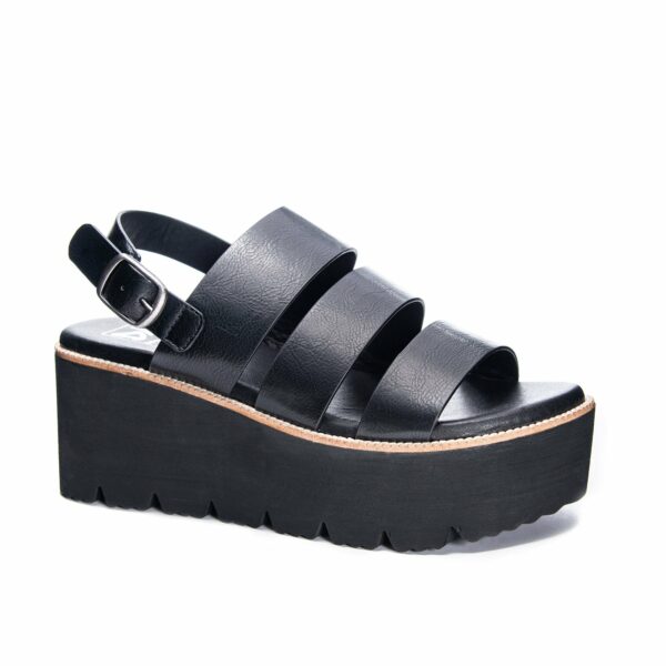 Pendulum Platform Sandal for Women in Black | by Dirty Laundry