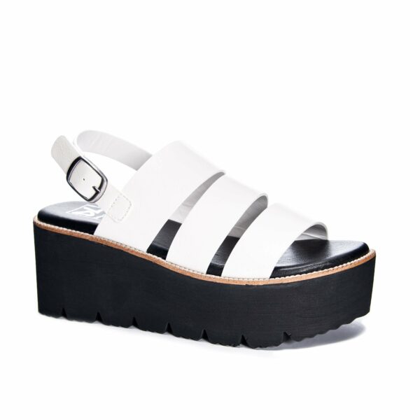 Pendulum Platform Sandal for Women in Off White | by Dirty Laundry