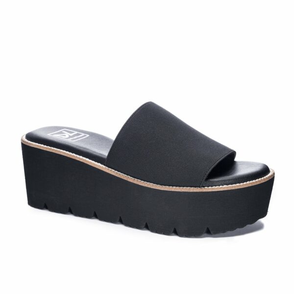 Pivot Platform Sandal for Women in Black | by Dirty Laundry