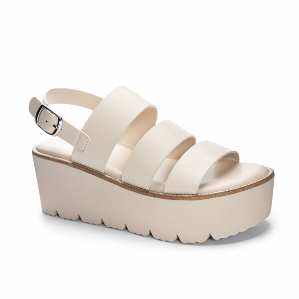 Pendulum Platform Sandal for Women in Cream | by Dirty Laundry