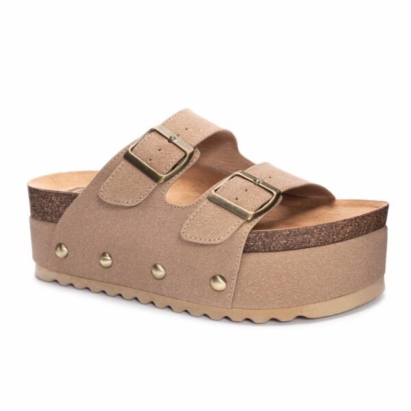 Pueblo Suede Platform for Women in Tan | by Dirty Laundry