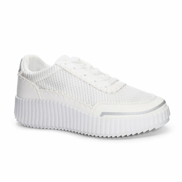 Spirited Mesh Sneaker for Women in White | by Dirty Laundry