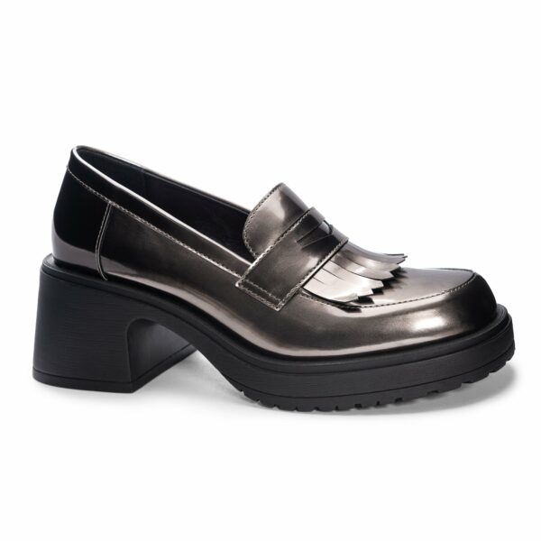 Thing Metallic Loafer for Women in Pewter | by Dirty Laundry