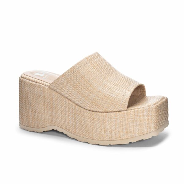 Trighton Platform Sandal for Women in Natural | by Dirty Laundry