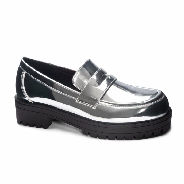 Voidz Casual Metallic Loafer for Women in Silver | by Dirty Laundry