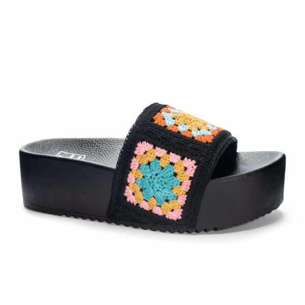 Worble Crochet Slide for Women in Black | by Dirty Laundry