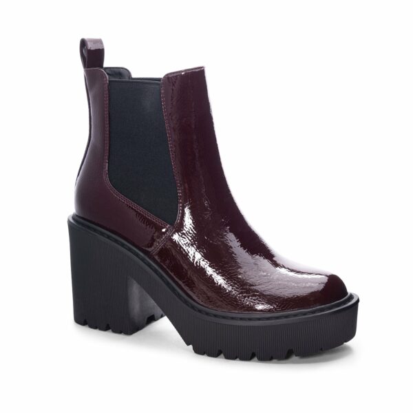 Yikes Casual Bootie for Women in Wine | by Dirty Laundry