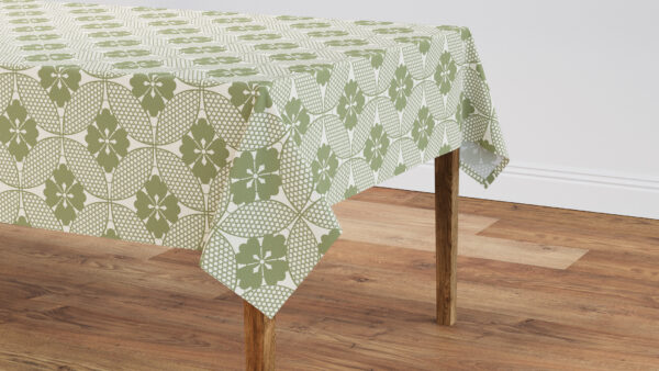 The Inside | Tablecloth 56" x 90" | Sage Solaire