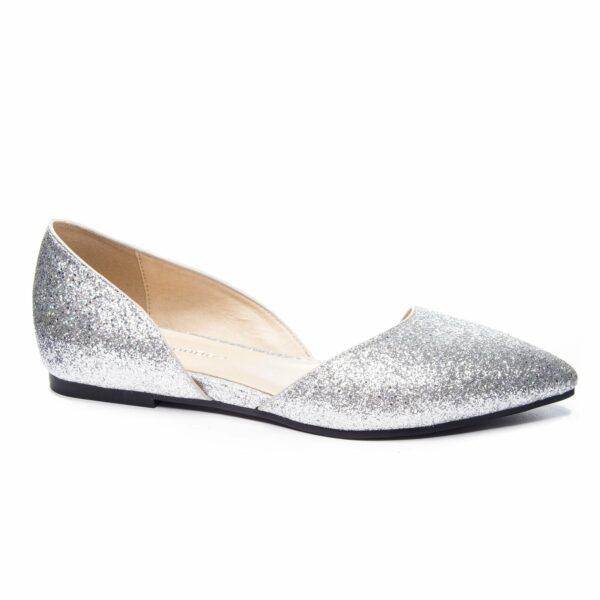 Hearty Pointed Toe Flat for Women in Platinum | Cl By Laundry