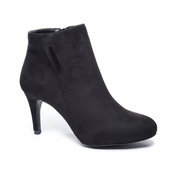 Nisha Suede Heeled Bootie for Women in Black | Cl By Laundry