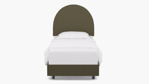 The Inside | Arched Back Bed | Olive Linen