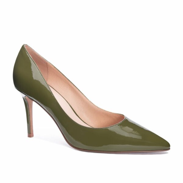 Rafee Pump for Women in Olive | by 42 Gold