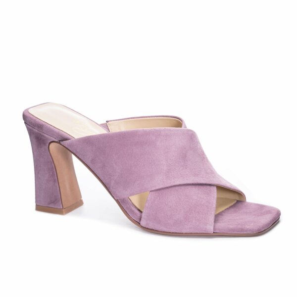 Saldana Heeled Sandal for Women in Purple | by 42 Gold