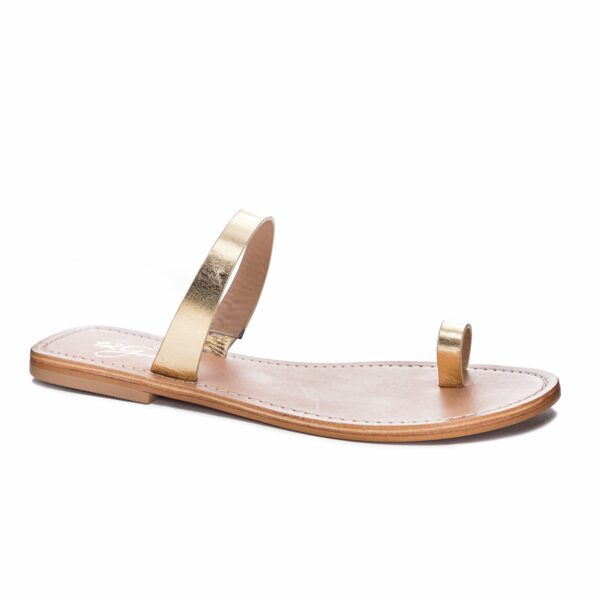 Zola Casual Sandal for Women in Gold | by 42 Gold