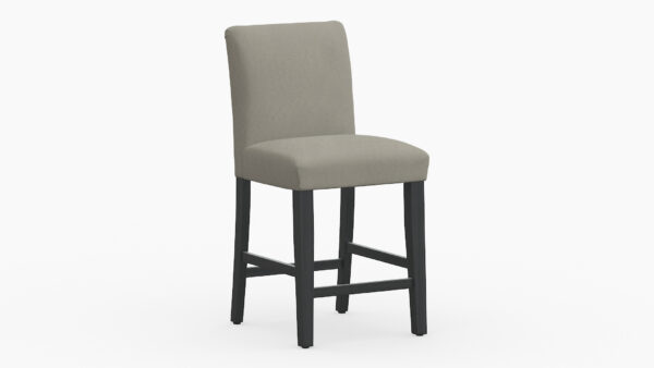 The Inside | Classic Dining Counter Stool | Fully Assembed | Putty Linen | Black