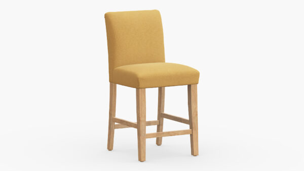 The Inside | Classic Dining Counter Stool | Requires Assembly|Natural | French Yellow Linen