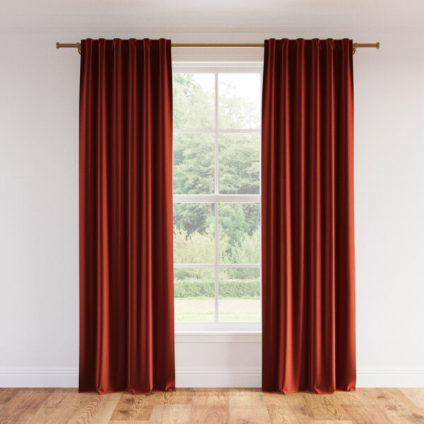 The Inside | Velvet Privacy Curtain | 50" x 96" | Rust Performance Velvet