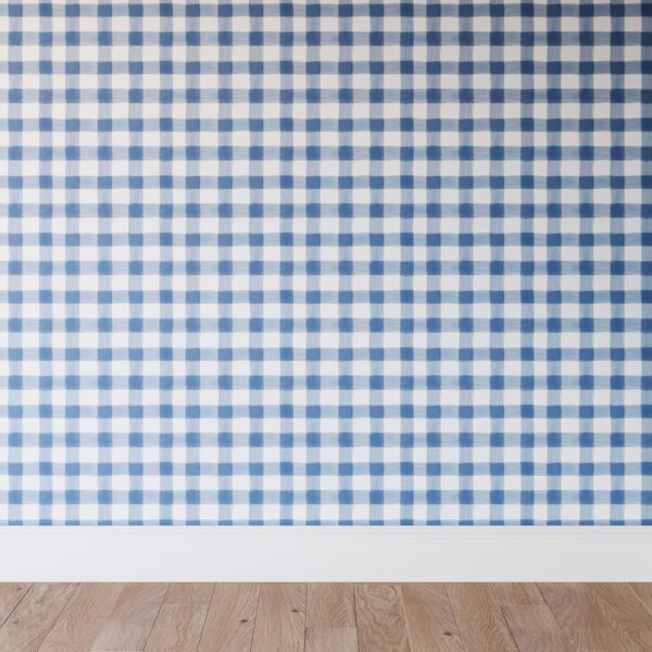 The Inside | Peel + Stick Wallpaper Roll | Chambray Painted Check