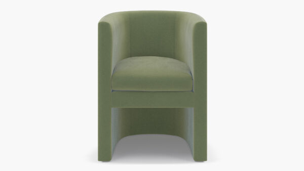 The Inside | Barrel Back Dining Chair | Vert Velvet