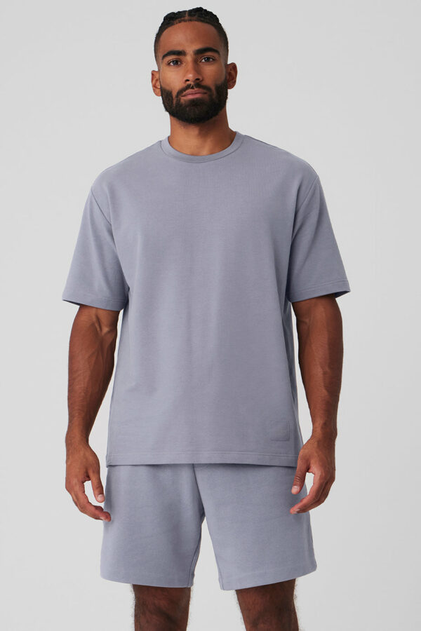 Alo Yoga | Double Take Short Sleeve Top in Fog Grey