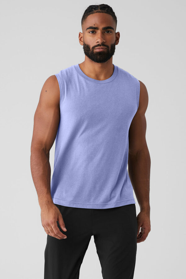 Alo Yoga | The Triumph Muscle Tank Top in Infinity Blue