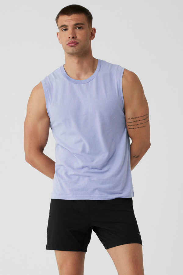 Alo Yoga | The Triumph Muscle Tank Top in Icy Purple