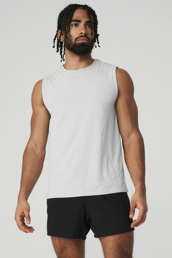 Alo Yoga | Idol Performance Tank Top in Titanium Grey